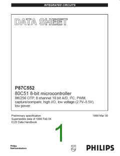 浏览型号P87C552SBAA的Datasheet PDF文件第1页