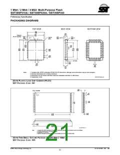 浏览型号SST39SF040-70-4C-PH的Datasheet PDF文件第21页