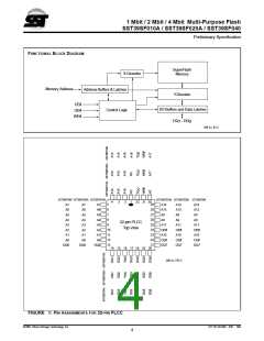 浏览型号SST39SF040-70-4C-PH的Datasheet PDF文件第4页