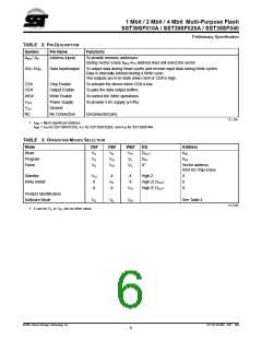浏览型号SST39SF040-70-4C-PH的Datasheet PDF文件第6页
