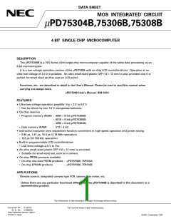 浏览型号UPD75308BGC的Datasheet PDF文件第1页