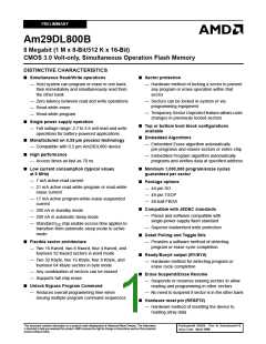 浏览型号AM29DL800BT70WBI的Datasheet PDF文件第1页