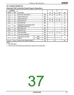 浏览型号AM29DL800BT70WBI的Datasheet PDF文件第37页