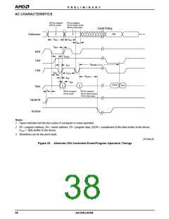 浏览型号AM29DL800BT70WBI的Datasheet PDF文件第38页