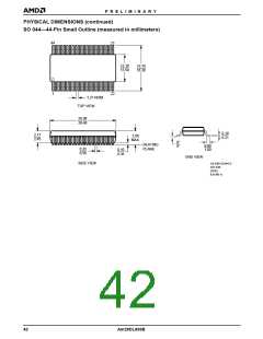 浏览型号AM29DL800BT70WBI的Datasheet PDF文件第42页