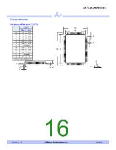 浏览型号AS7C252MPFD18A-133TQI的Datasheet PDF文件第16页
