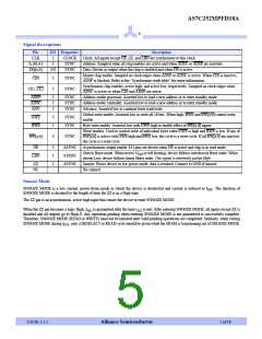 浏览型号AS7C252MPFD18A-133TQI的Datasheet PDF文件第5页