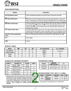浏览型号BS62LV4006TC的Datasheet PDF文件第2页