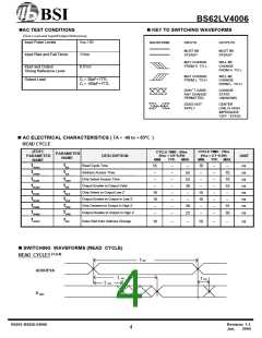 浏览型号BS62LV4006TC的Datasheet PDF文件第4页
