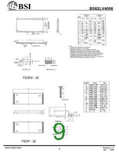 浏览型号BS62LV4006TC的Datasheet PDF文件第9页