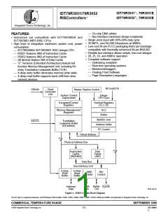 浏览型号IDT79R3052E-33J的Datasheet PDF文件第1页