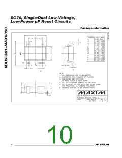 浏览型号MAX6385XS44D3-T的Datasheet PDF文件第10页