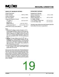 浏览型号MX29LV800BXBC-90的Datasheet PDF文件第19页