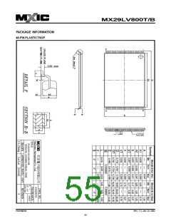 浏览型号MX29LV800BXBC-90的Datasheet PDF文件第55页