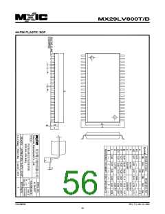 浏览型号MX29LV800BXBC-90的Datasheet PDF文件第56页