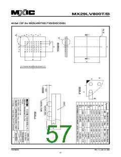 浏览型号MX29LV800BXBC-90的Datasheet PDF文件第57页