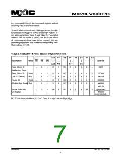 浏览型号MX29LV800BTC-70的Datasheet PDF文件第7页