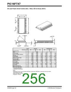 浏览型号PIC16F767-I/SP的Datasheet PDF文件第256页