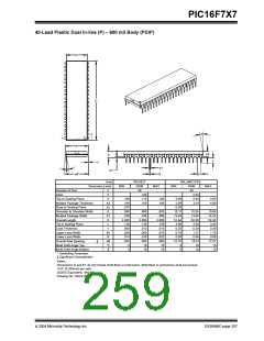 浏览型号PIC16F767-I/SP的Datasheet PDF文件第259页