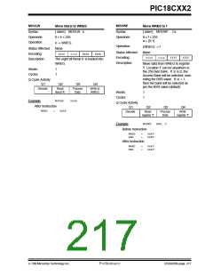 浏览型号PIC18C452-I/L的Datasheet PDF文件第217页