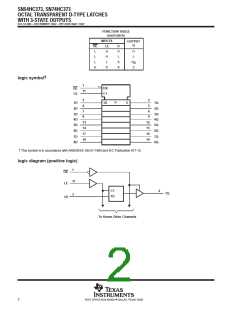 浏览型号SN74HC373N的Datasheet PDF文件第2页