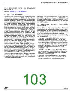 浏览型号ST92F150JDV1Q6的Datasheet PDF文件第103页