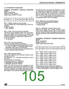 浏览型号ST92F150JDV1Q6的Datasheet PDF文件第105页