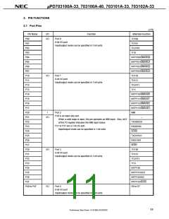 浏览型号UPD703100AGJ-40-8EU的Datasheet PDF文件第11页