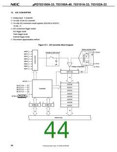 浏览型号UPD703100AGJ-40-8EU的Datasheet PDF文件第44页
