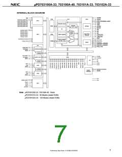 浏览型号UPD703100AGJ-40-8EU的Datasheet PDF文件第7页