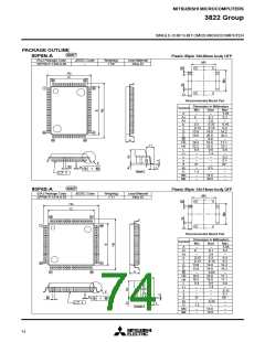 浏览型号M38223M4525FP的Datasheet PDF文件第74页
