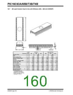 浏览型号PIC16C63A-04/SP的Datasheet PDF文件第160页