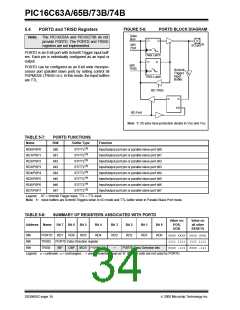 浏览型号PIC16C63A-04I/SO的Datasheet PDF文件第34页