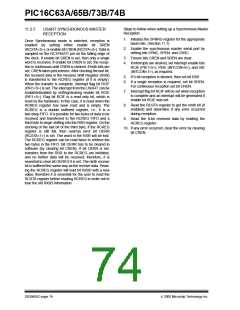 浏览型号PIC16C63A-04I/SO的Datasheet PDF文件第74页