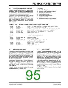 浏览型号PIC16C65B-20/L的Datasheet PDF文件第95页