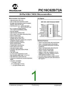 浏览型号PIC16C72A-04/SP的Datasheet PDF文件第1页