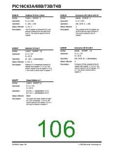 浏览型号PIC16C74B-04I/P的Datasheet PDF文件第106页