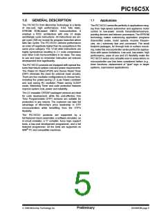 浏览型号PIC16C54-RC/P的Datasheet PDF文件第5页