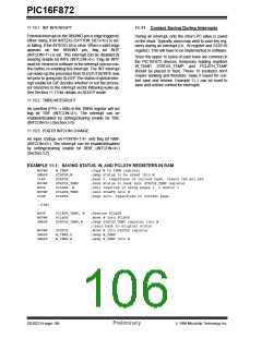 浏览型号PIC16F872-I/SS的Datasheet PDF文件第106页