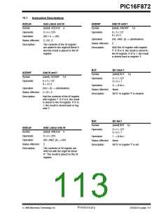 浏览型号PIC16F872-I/SS的Datasheet PDF文件第113页