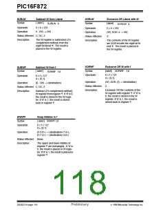 浏览型号PIC16F872-I/SS的Datasheet PDF文件第118页