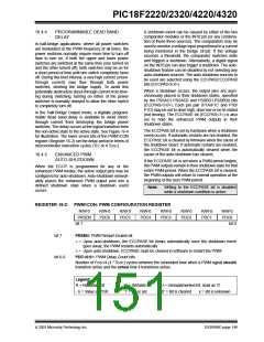 浏览型号PIC18F2320-I/SP的Datasheet PDF文件第151页