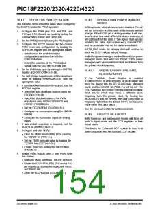 浏览型号PIC18F2320-I/SP的Datasheet PDF文件第154页