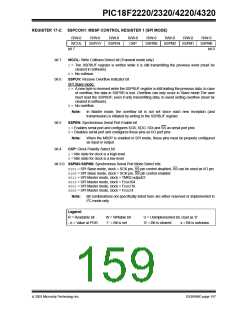 浏览型号PIC18F4320-I/P的Datasheet PDF文件第159页