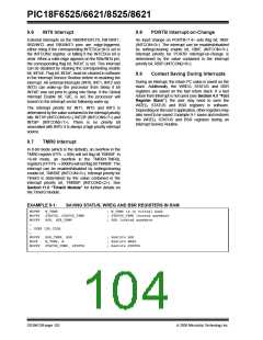 浏览型号PIC18F8621-I/PT的Datasheet PDF文件第104页