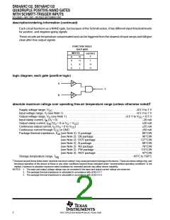 浏览型号SN54AHC132J的Datasheet PDF文件第2页