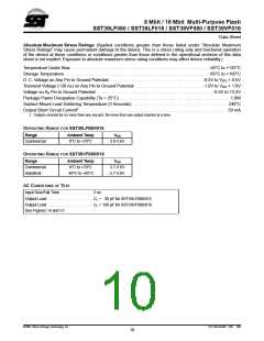 浏览型号SST39VF016-70-4I-B3K的Datasheet PDF文件第10页
