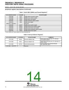 浏览型号TMS320C6211FZ120的Datasheet PDF文件第14页