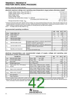 浏览型号TMS320C6211FZ120的Datasheet PDF文件第42页
