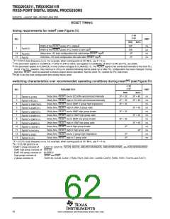 浏览型号TMS320C6211FZ120的Datasheet PDF文件第62页